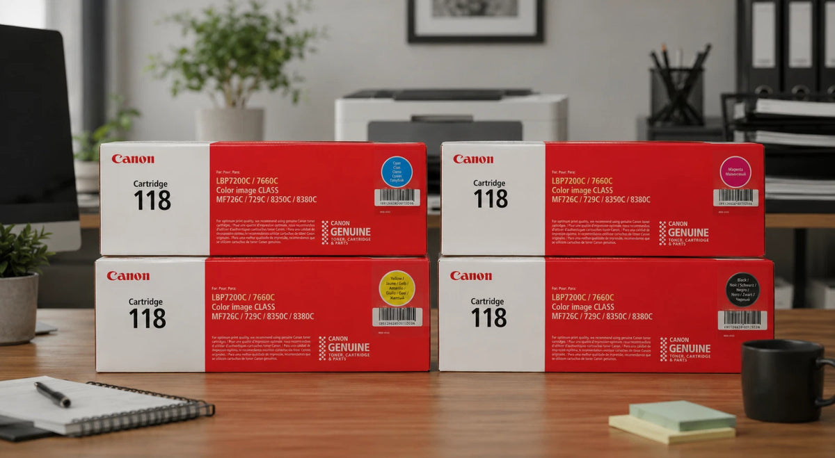 Canon 118 Toner Cartridge Set 4-Pack Black Cyan Magenta Yellow
