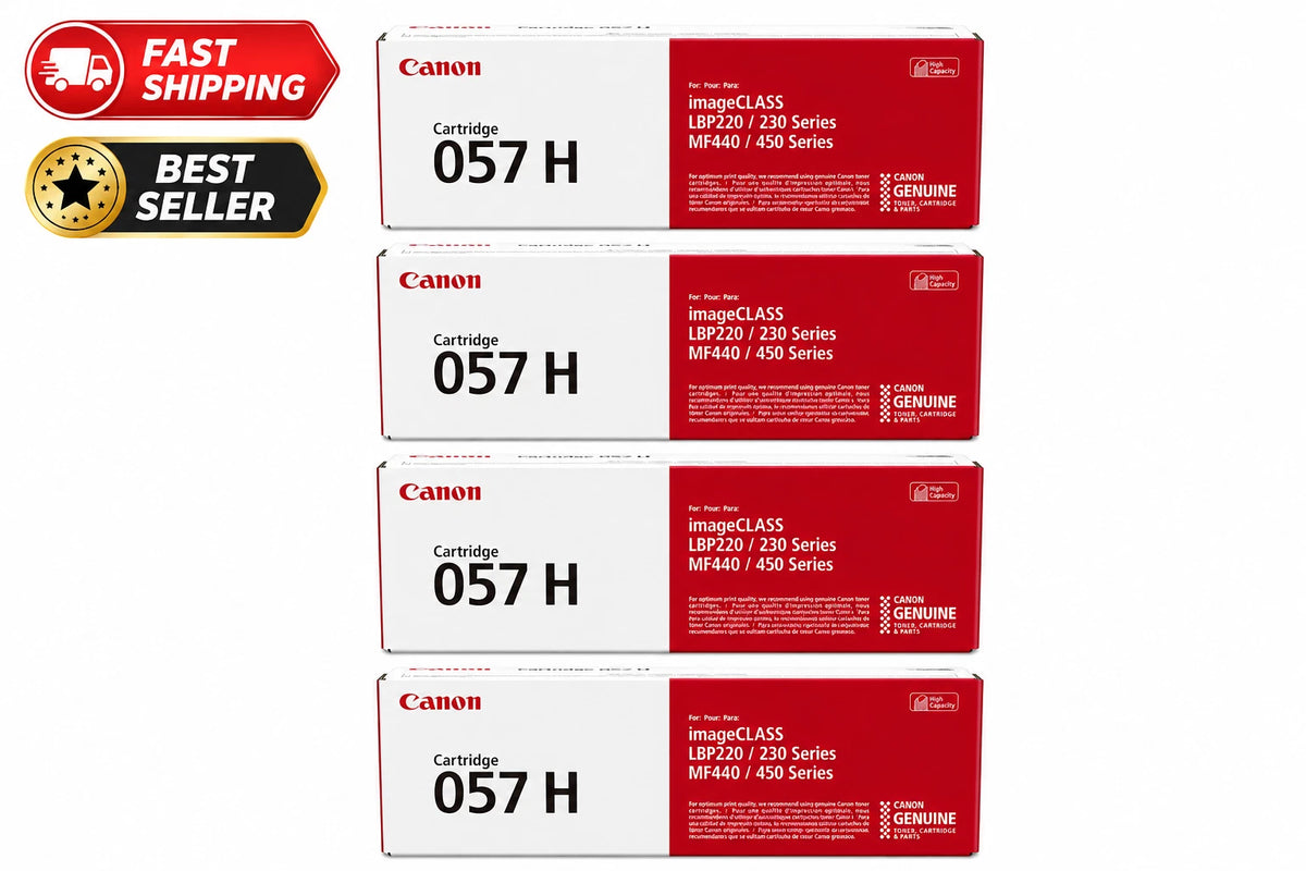 NEW Canon 057H High Yield Black Toner Cartridge 4-Pack Genuine OEM 3010C001