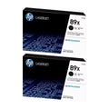 Original HP 89X Black High Yield Toner Cartridge, 10,000 Pages CF289X Pack Of 2