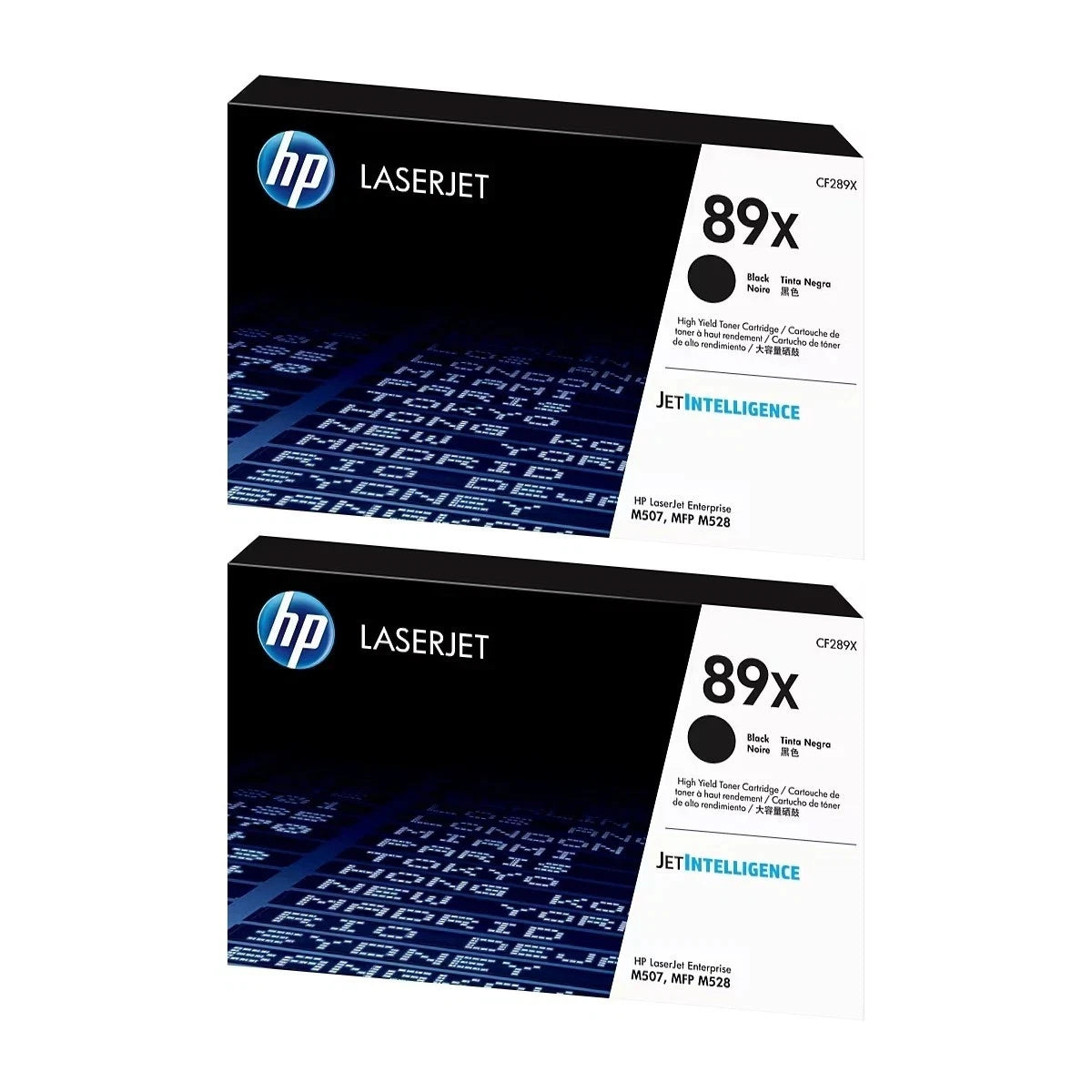Original HP 89X Black High Yield Toner Cartridge, 10,000 Pages CF289X Pack Of 2