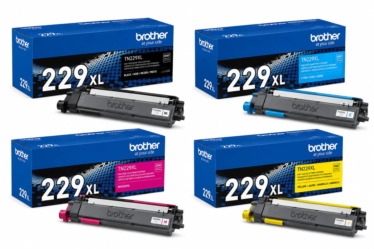NEW Brother TN229XL High-yield Black Cyan Yellow Magenta Toner Cartridge Set 4PK