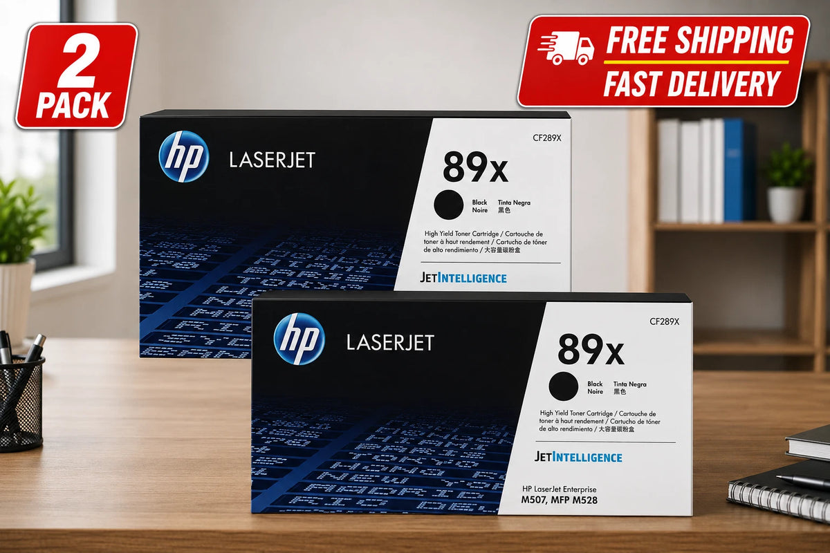 2 PACK Original HP 89X Black High Yield Toner Cartridge (CF289X) Pack Of 2
